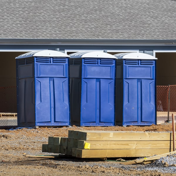 are there any restrictions on where i can place the portable toilets during my rental period in Clay Center